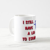 Ich habe noch ein Bein, zum auf Strichmännchen Kaffeetasse (Vorderseite Links)
