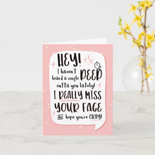 Ich habe noch kein PEEP Outta gehört und Gewollt z Karte (Gelbe Blume)