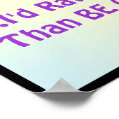 Ich habe noch nie eine Lila Kuh gesehen Poster (Ecke)