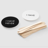 Ich habe noch nie zwei Seiten Spielspass Schwarz-w Fächer (Non-assembled)