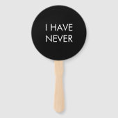 Ich habe noch nie zwei Seiten Spielspass Schwarz-w Fächer (Vorderseite)