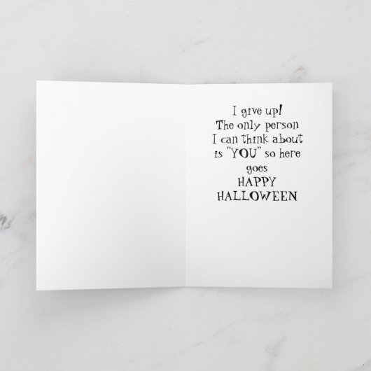 ICH HABE NUR AUGEN FÜR "DICH" HALLOWEEN KARTE (Innenseite)