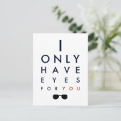 Ich habe nur Augen für dich - Sonnenbrille Postkarte (Stehend Vorderseite)