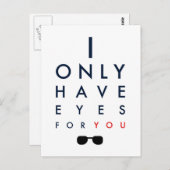 Ich habe nur Augen für dich - Sonnenbrille Postkarte (Vorne/Hinten)