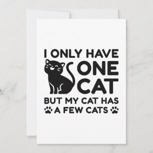 Ich habe nur eine Katze Dankeskarte