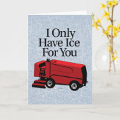 Ich habe nur Eis für dich (Hockey) Karte (Gelbe Blume)