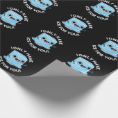 Ich habe nur Eis für euch lustige Augen pun dunkle Geschenkpapier (Ecke)