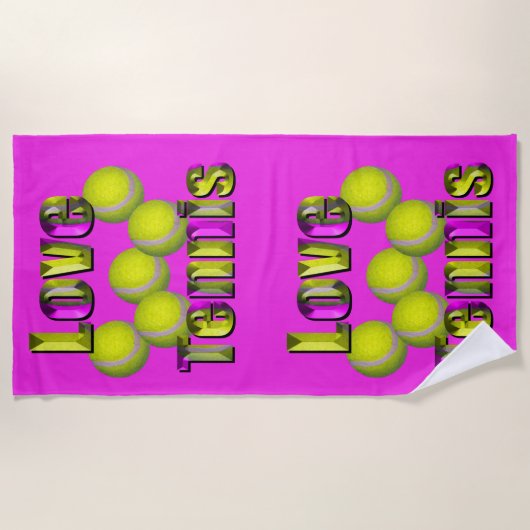 Ich habe nur Liebe Tennis, Strandhandtuch (Vorderseite)