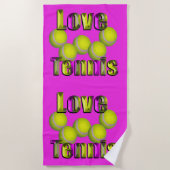 Ich habe nur Liebe Tennis, Strandhandtuch (Vorderseite)