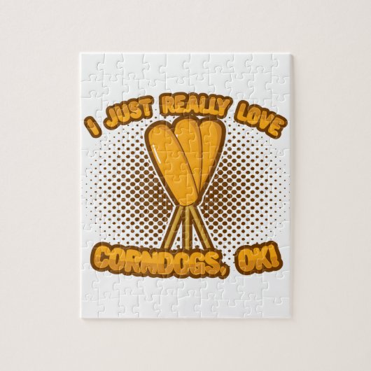 Ich habe nur wirklich Corndogs Liebe, OK! Puzzle (Vertikal)