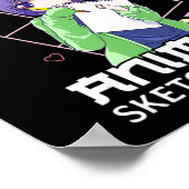 Ich habe nur wirklich Liebe Anime und Sketching Ok Poster (Ecke)