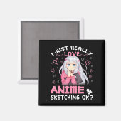 Ich habe nur wirklich Liebe Anime und Skizzen Zeic Magnet (Vorderseite/Rückseite)