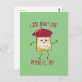 Ich habe nur wirklich Liebe Beignets, OK! Niedlich Postkarte (Vorne/Hinten)