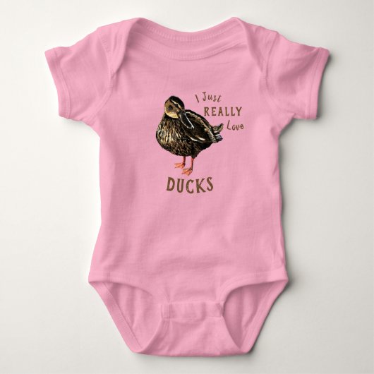 Ich habe nur wirklich Liebe Ducks Baby Bodysuit Baby Strampler (Vorderseite)