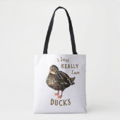 Ich habe nur wirklich Liebe Enten Tote Tasche (Vorderseite)