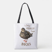 Ich habe nur wirklich Liebe Enten Tote Tasche (Rückseite)