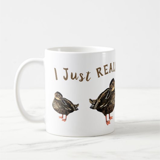 Ich habe nur wirklich Liebe Enten Trinkbehälter - Kaffeetasse (Links)