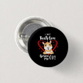 Ich habe nur wirklich Liebe Guinea Schweine Button (Vorne & Hinten)