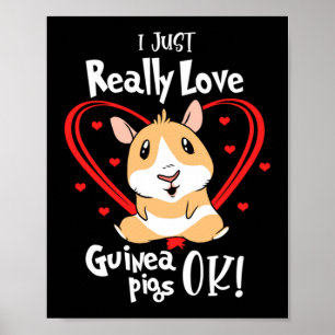 Ich habe nur wirklich Liebe Guinea Schweine Poster