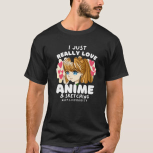 Ich habe nur wirklich Liebe und Japanisch zeichnen T-Shirt