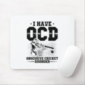Ich habe OCD | Cricket Player Geschenkidee Mousepad (Mit Mouse)