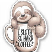 Ich habe ohne Kaffee gekocht Aufkleber (Vorderseite)