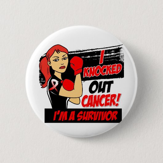 Ich habe Oralkrebs abgehört Button (Vorderseite)