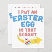 Ich habe Ostereier in den Korb gelegt Funny Pregna (Vorne/Hinten)