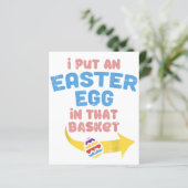 Ich habe Ostereier in den Korb gelegt Funny Pregna (Stehend Vorderseite)