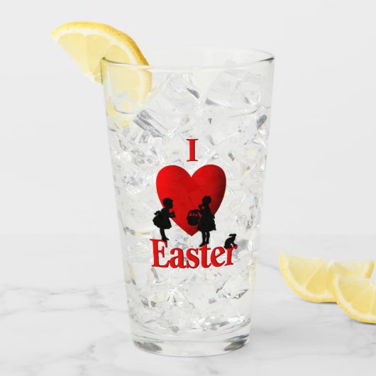 Ich habe Ostern Herz Glas (Vorderseite Ice)