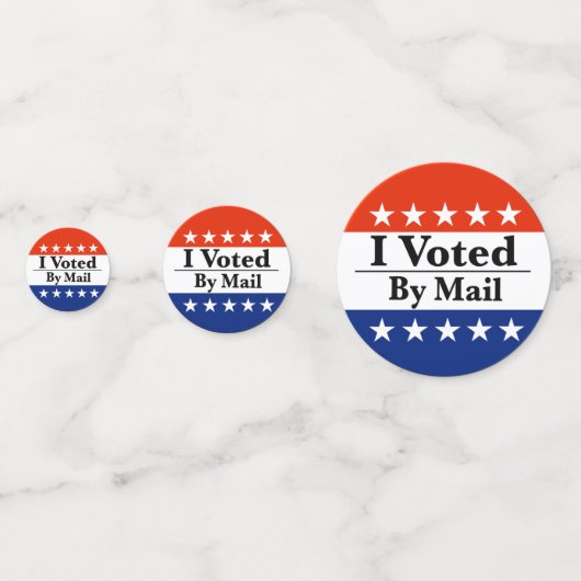 Ich habe per Post abgestimmt Konfetti (Rückseiten)