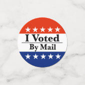 Ich habe per Post abgestimmt Konfetti (Klein Vorderseite)