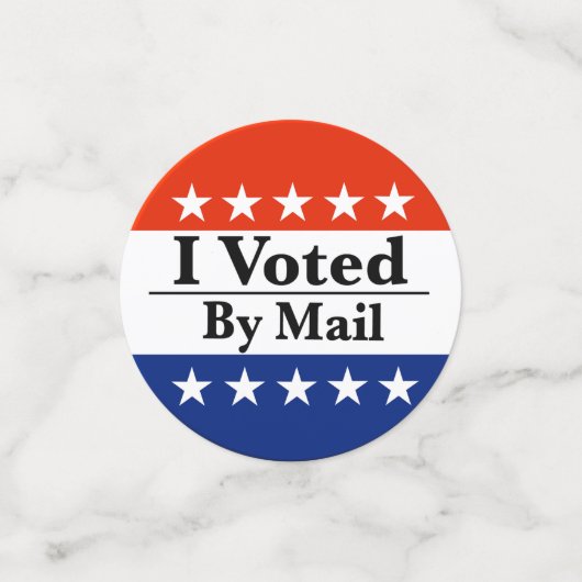 Ich habe per Post abgestimmt Konfetti (Klein Vorderseite)