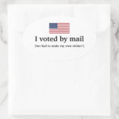 Ich habe per Post abgestimmt, musste aber meinen e Ovaler Aufkleber (Tasche)