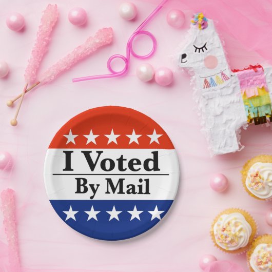 Ich habe per Post abgestimmt Pappteller (Party)