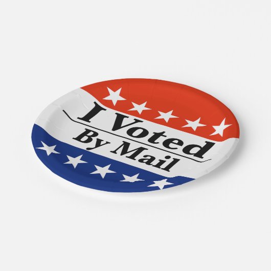 Ich habe per Post abgestimmt Pappteller (Schrägansicht)