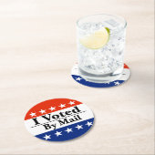 Ich habe per Post abgestimmt Runder Pappuntersetzer (Vor Ort)