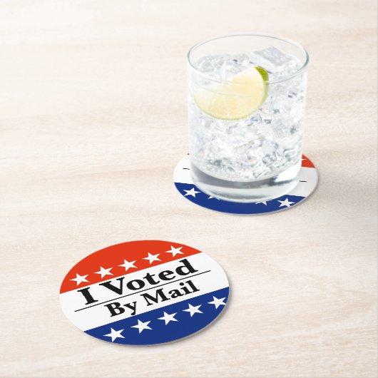 Ich habe per Post abgestimmt Runder Pappuntersetzer (Vor Ort)