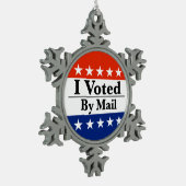 Ich habe per Post abgestimmt Schneeflocken Zinn-Ornament (Links)