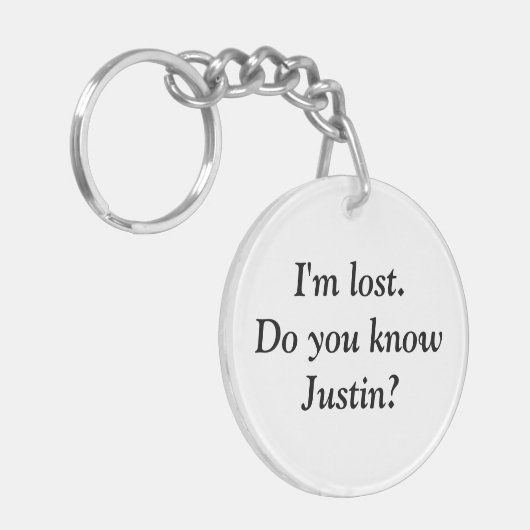 Ich habe Personalisierten Namen verloren. Schlüsselanhänger (Vorderseite links)