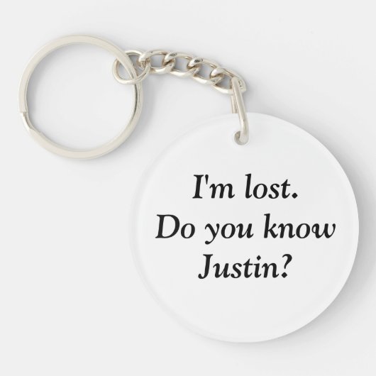 Ich habe Personalisierten Namen verloren. Schlüsselanhänger (Vorderseite)