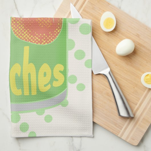 Ich habe Pfirsiche got Geschirrtuch (Viertel Falte)