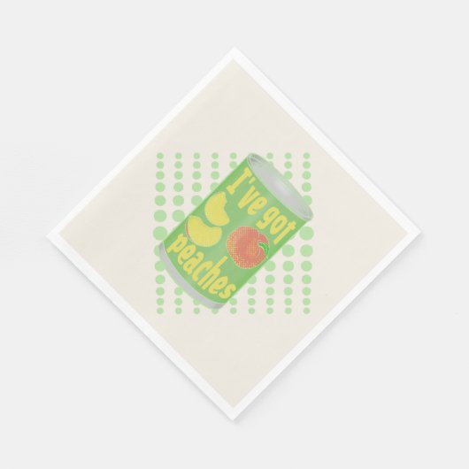 Ich habe Pfirsiche got Serviette (Ecke)