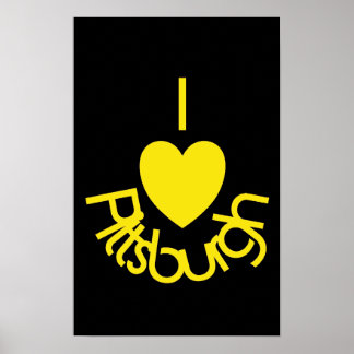 Ich habe Pittsburgh Poster - Black 'n Gold