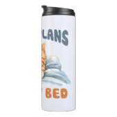 Ich habe Pläne mit meinem Bett - Cosy Orange Cat Thermosbecher (Nach rechts gedreht)