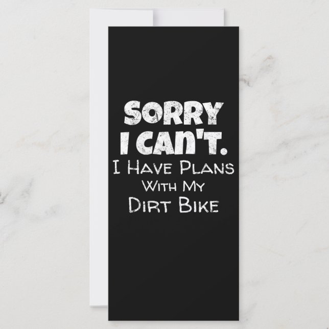 Ich habe Pläne mit meinem Dirt-Bike-Geschenk (Vorderseite)