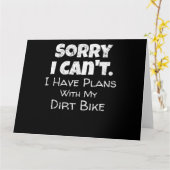 Ich habe Pläne mit meinem Dirt-Bike-Geschenk Karte (Gelbe Blume)