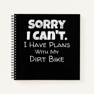 Ich habe Pläne mit meinem Dirt-Bike-Geschenk Notizblock