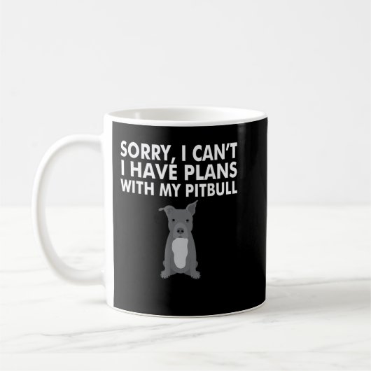Ich habe Pläne mit meinem Pitbull Funny PitBull Do Kaffeetasse (Links)
