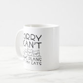 Ich habe Pläne mit meinen Katzen Kaffeetasse (Vorderseite Links)